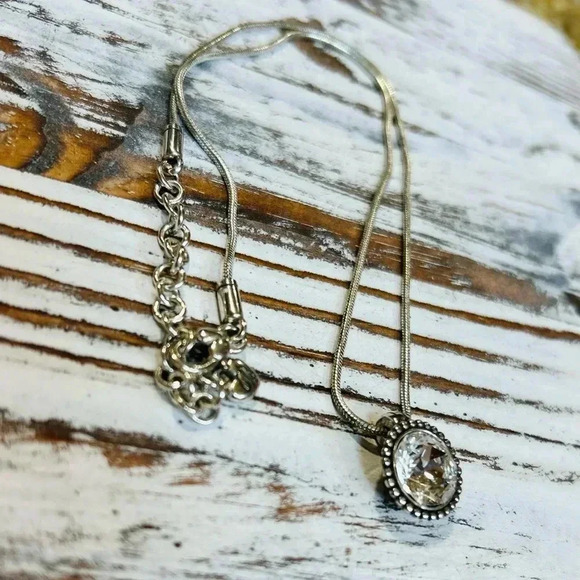 Brighton Twinkle Necklace with Silver Roped Accent Crystal - Picture 4 of 8